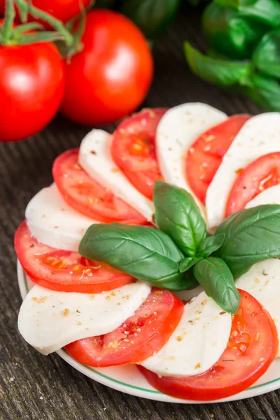 Tomaten mit Mozzarella — Stockfoto