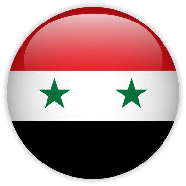 Suriye bayrağı parlak düğme