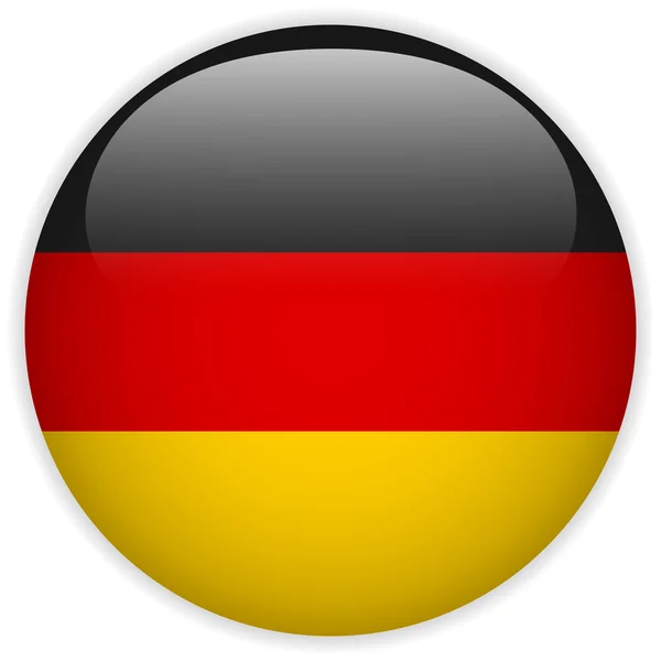 Alemania Bandera botón brillante — Vector de stock