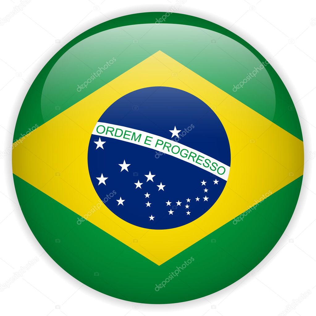 Brazil Flag Glossy Button Stock Vector by ©gubh83 12563632