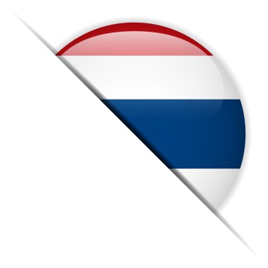 Tayland bayrağı parlak düğme