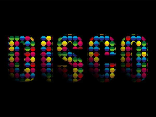 Disco brieven partij muziek kleurrijke alfabet — Stockvector