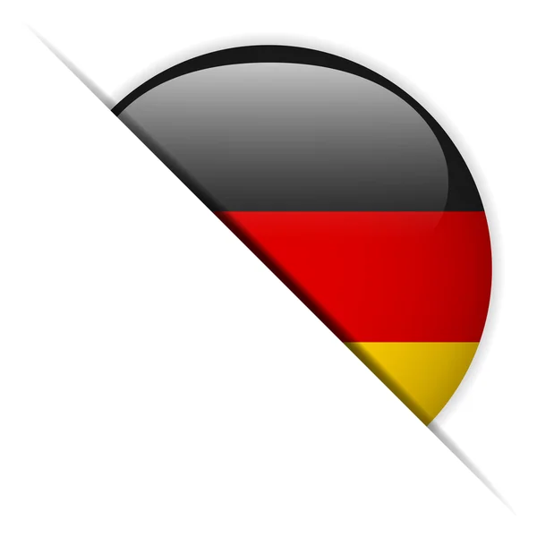 Germany Flag Glossy Button — Stock Vector