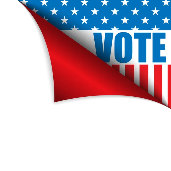 Abstimmung vereinigte staaten von amerika page corner — Stockvektor