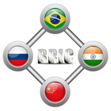 BRIC ülkeleri düğmeleri Brezilya Rusya Hindistan Çin