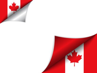 Canada Country Flag Turning Page clipart