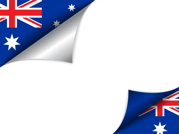 Australië landenpagina vlag draaien — Stockvector