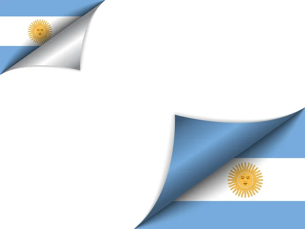 Argentina País Bandeira Turning Page — Vetor de Stock