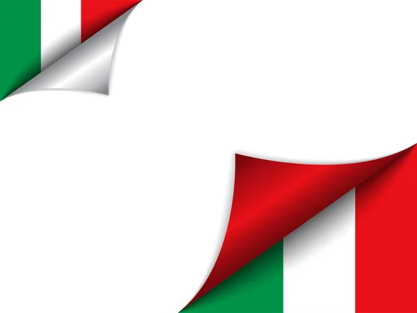 Italien land flagga roterande sida — Stock vektor