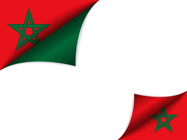 Maroc Pays Drapeau page tournante — Image vectorielle