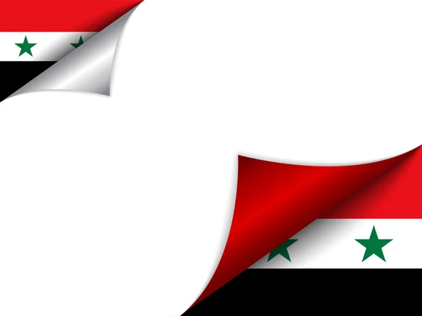 Syrien country flag blättert auf — Stockvektor