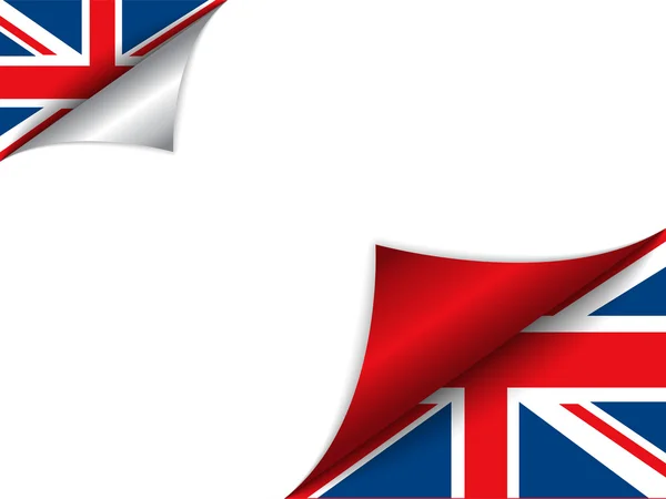 Storbritannien land flagga roterande sida — Stock vektor