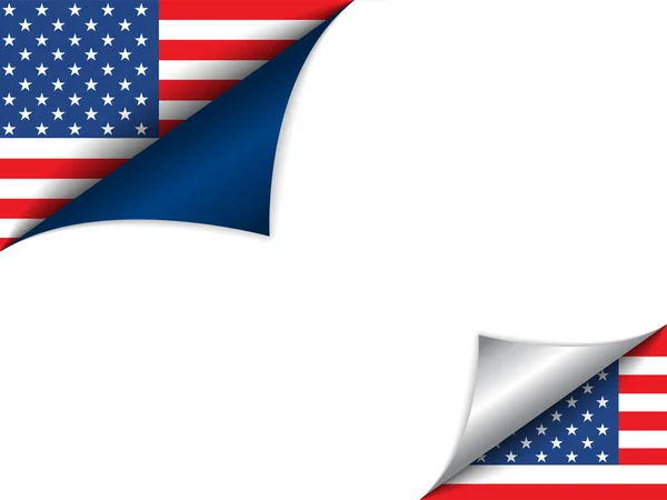 Etats-Unis Pays Drapeau page tournante — Image vectorielle