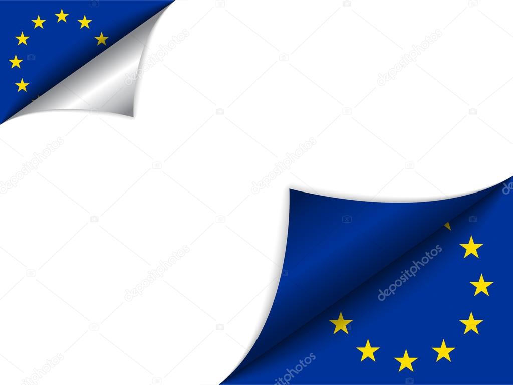 Europe Country Flag Turning Page