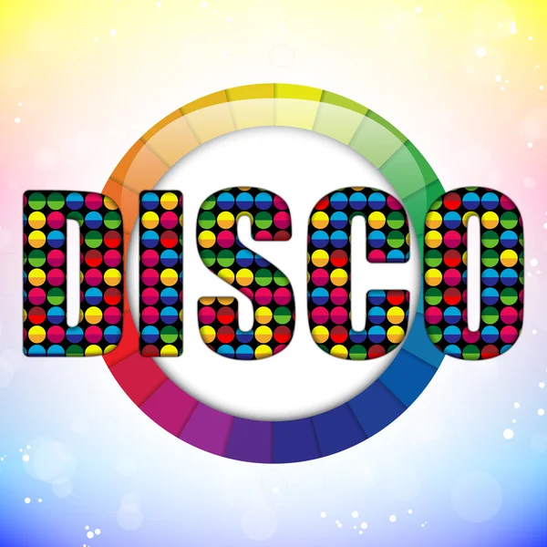 Círculo de vidrio Color Disco Ball — Vector de stock