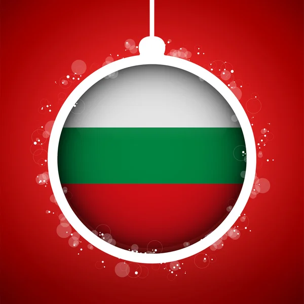 Веселый рождественский красный бал с "Булгарией" — стоковый вектор