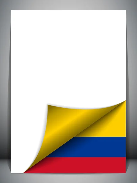 Página de cambio de bandera de país de Colombia — Archivo Imágenes Vectoriales