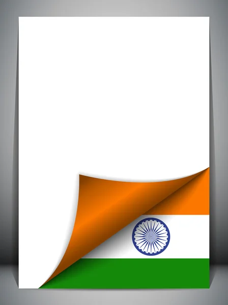 Inde Pays Drapeau page de tournage — Image vectorielle