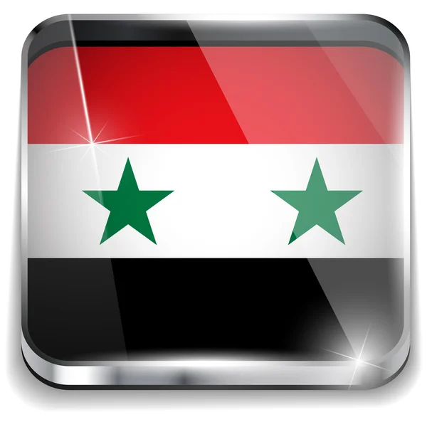 Syria flagge smartphone-anwendung quadratische tasten — Stockvektor
