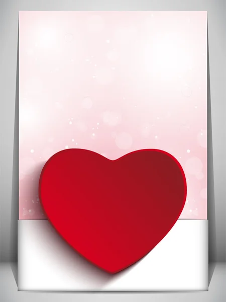 Valentine den srdce dopis láska — Stockový vektor
