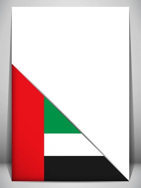 Emirates País Bandeira Turning Page —  Vetores de Stock