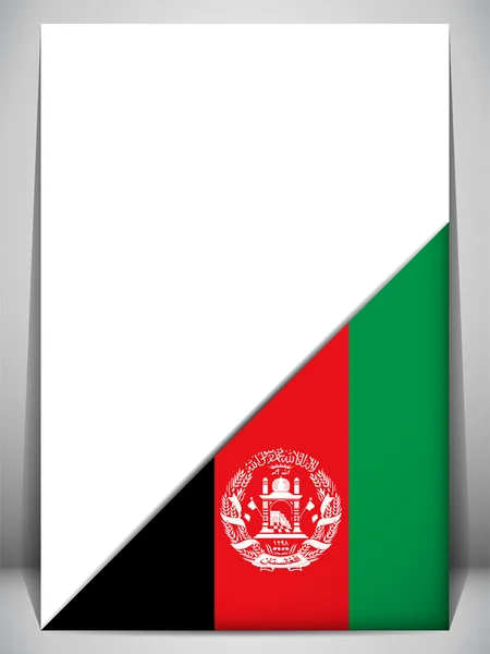 Afghanistan landenpagina vlag draaien — Stockvector