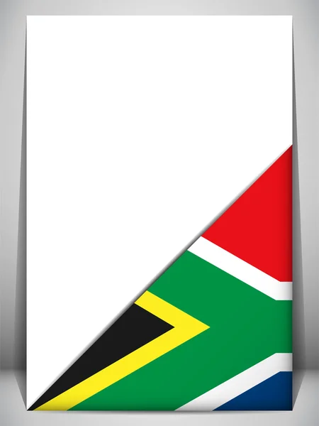Прапор країни Південної Африки, поворот сторінок — стоковий вектор