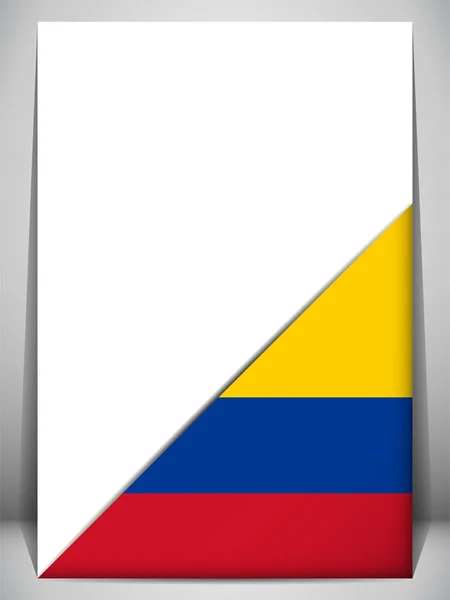 Colombia landenpagina vlag draaien — Stockvector