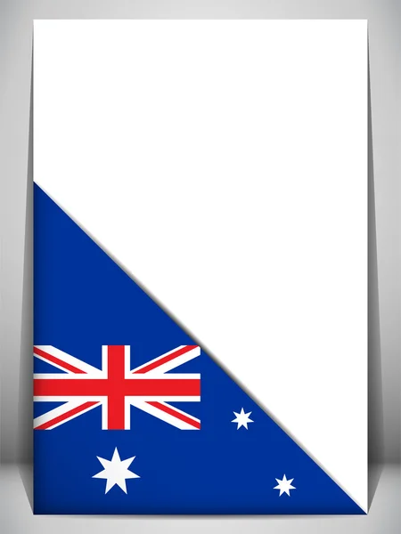 Australië landenpagina vlag draaien — Stockvector