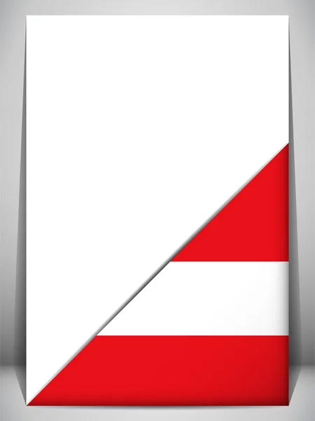Áustria País Bandeira Turning Page — Vetor de Stock