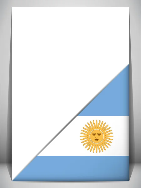 अर्जेंटीना देश ध्वज टर्निंग पेज — स्टॉक वेक्टर