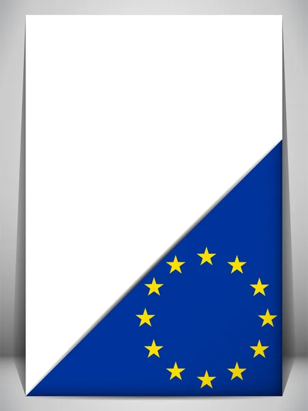 Europa landenpagina vlag draaien — Stockvector