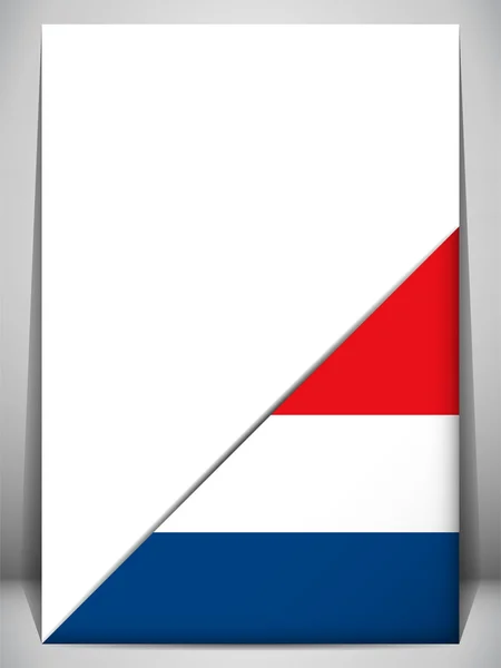 オランダ国旗回転ページ — ストックベクタ