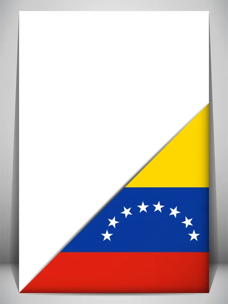 Страница переворачивания флага Венесуэлы — стоковый вектор