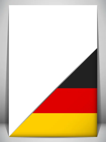 Страница переворачивания флага Германии — стоковый вектор