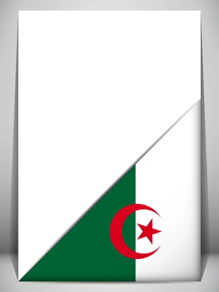 Algérie Pays Drapeau page tournante — Image vectorielle