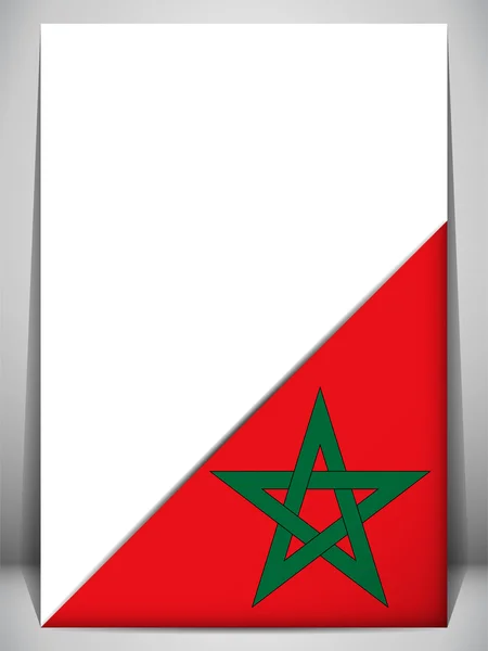 Maroc Pays Drapeau page tournante — Image vectorielle
