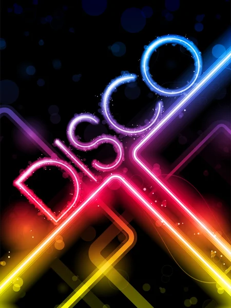 Disco líneas coloridas abstractas sobre fondo negro — Archivo Imágenes Vectoriales