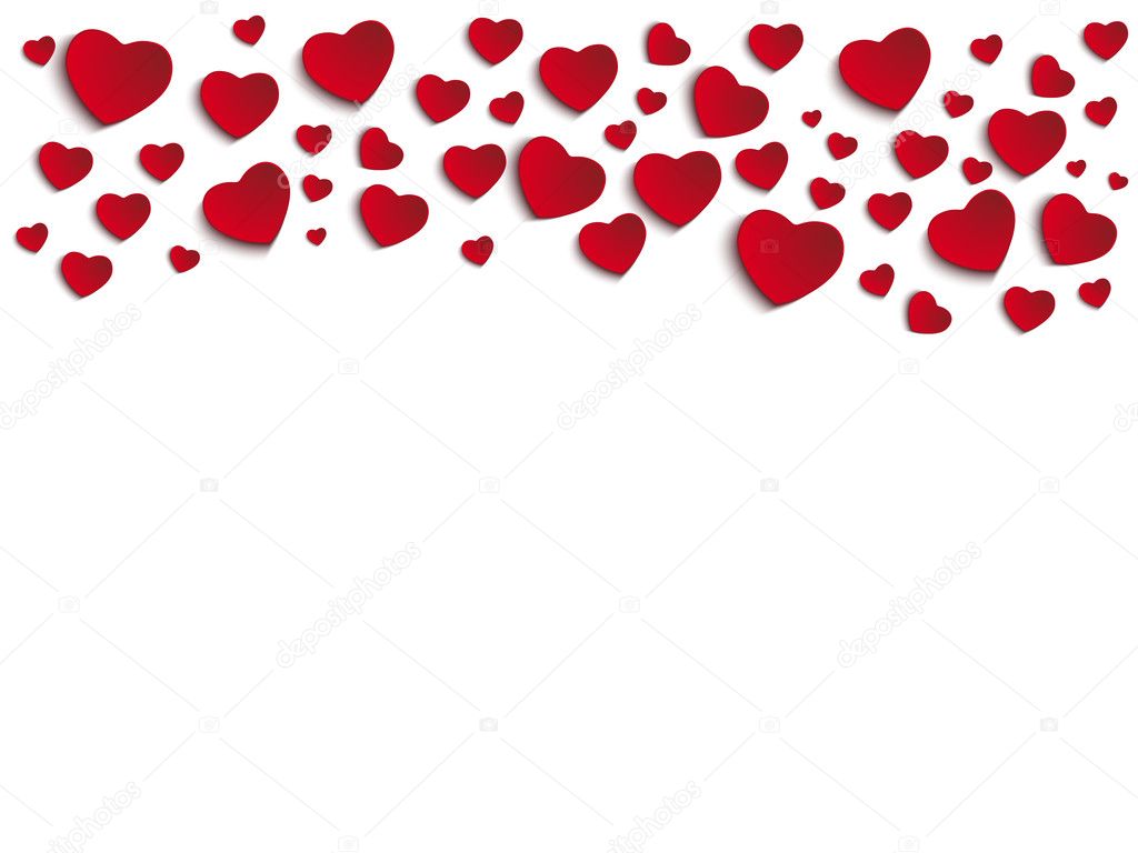 Valentine Day Heart on White Background