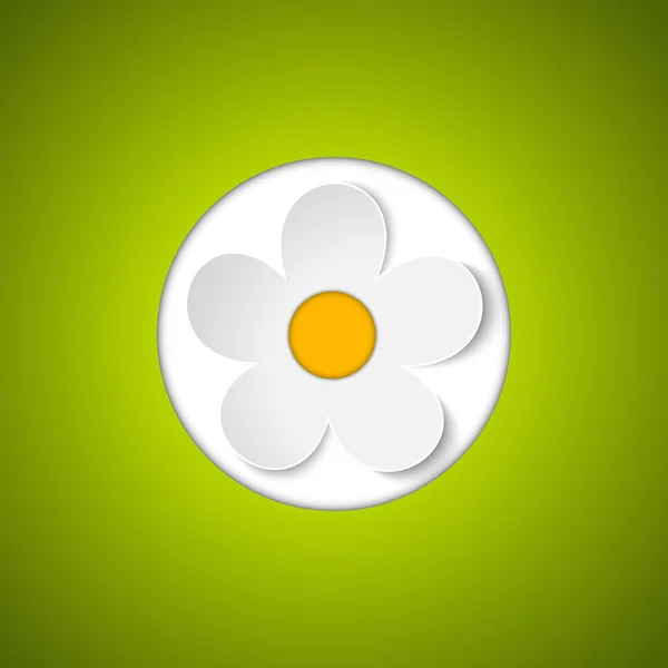 Hermosas flores de primavera fondo verde — Vector de stock