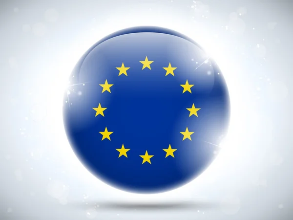欧洲国旗光泽按钮 — 图库矢量图片