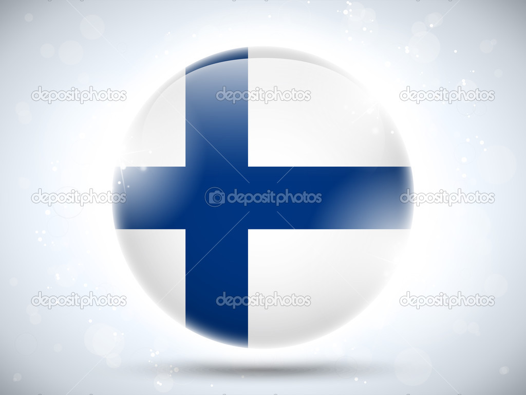 Finland Flag Glossy Button