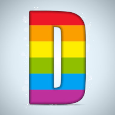 gay bayrak parlak cam alfabesi