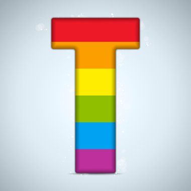 gay bayrak parlak cam alfabesi