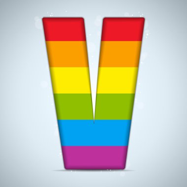 gay bayrak parlak cam alfabesi