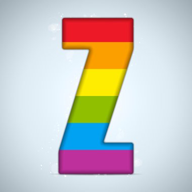 gay bayrak parlak cam alfabesi