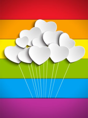 homo vlag harten ballonnen achtergrond