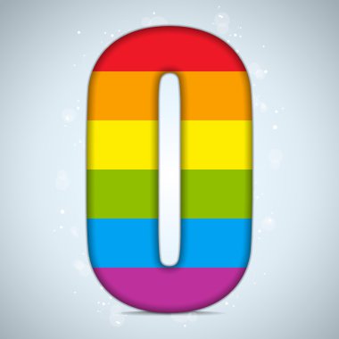 gay bayrak parlak cam alfabesi