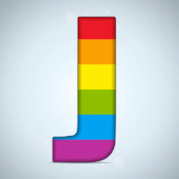 Gay bayrak parlak cam alfabesi — Stok Vektör
