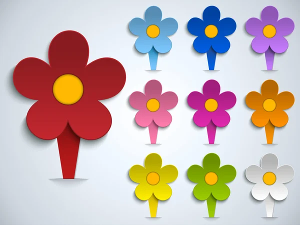 Flor Primavera Pin etiqueta Icono — Vector de stock